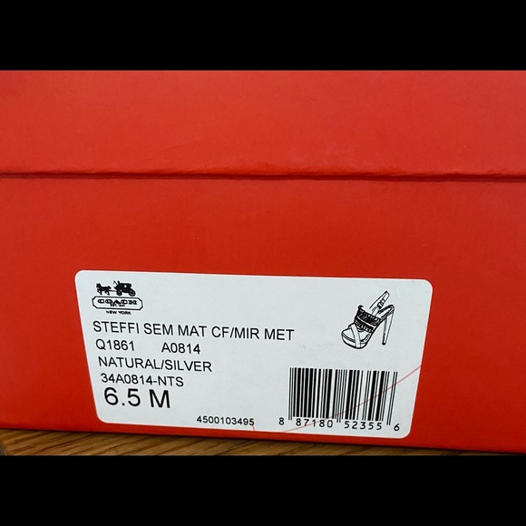 Coach Steffi Silver Mesh Slingback Sandals - Picture 8 of 8